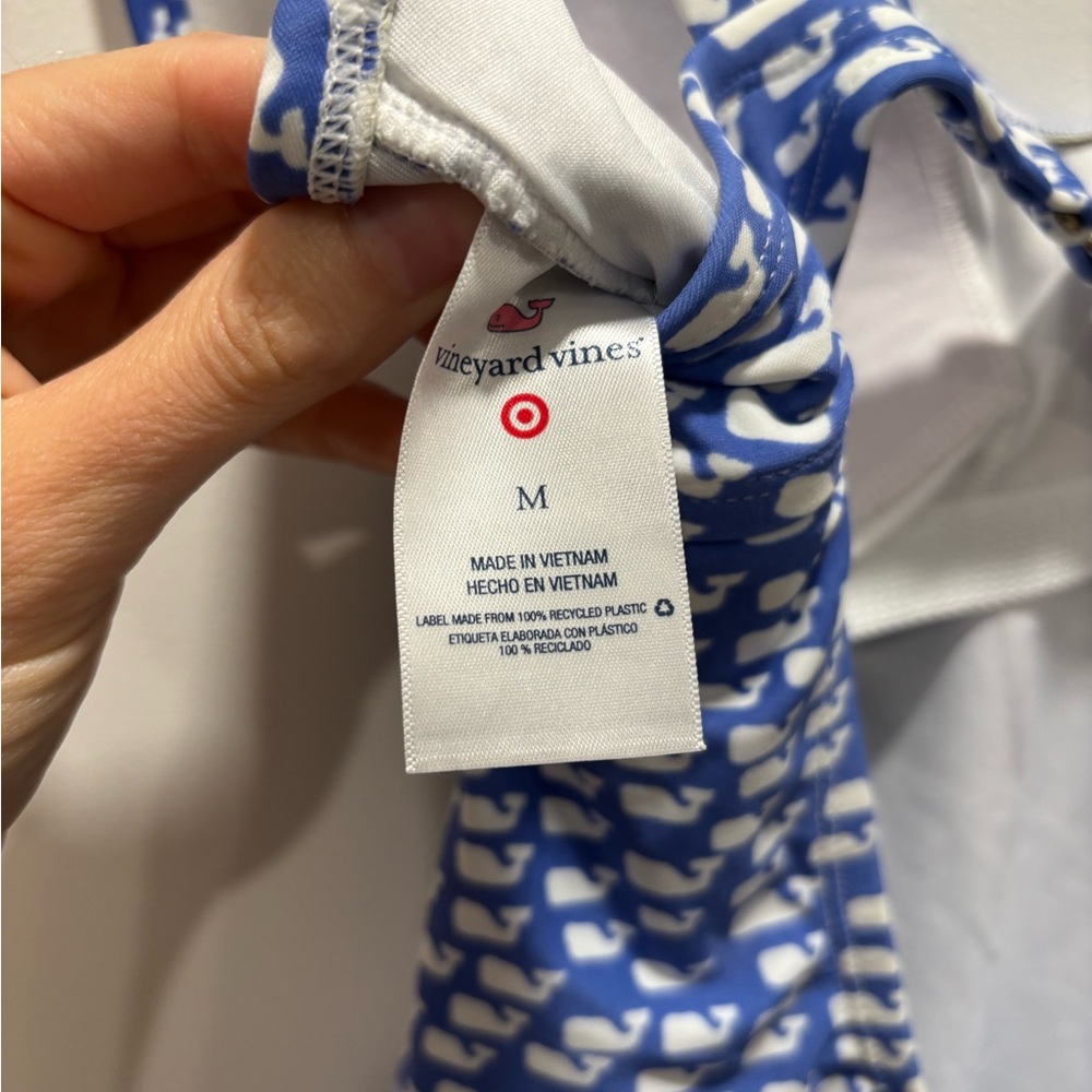 Vineyard Vines Blue and White Whale Pattern Swimwear